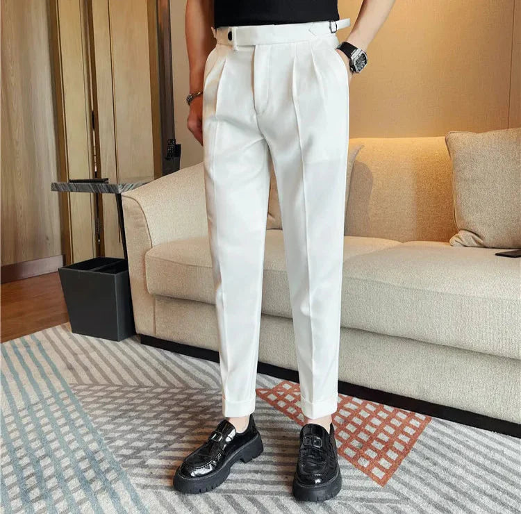 Pantalones de Vestir Slim Fit Largo al Tobillo